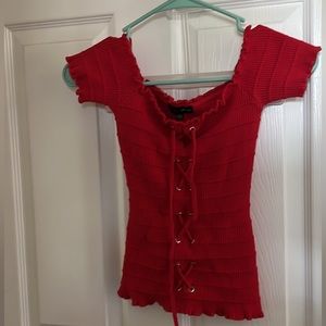 Red stretchy top